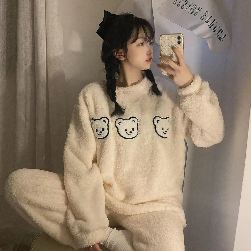 Women's Pajama Set, Flannel, Lined, Winter