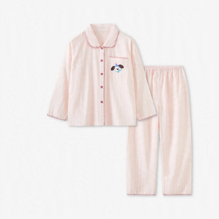 Cotton Pajama Set for Couples, Gauze Fabric