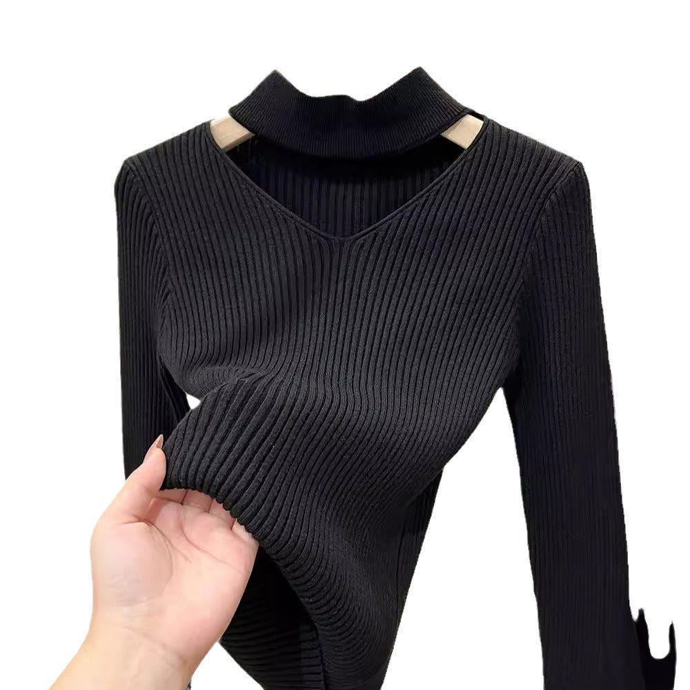 Elegant V-Neck Knit Sweater