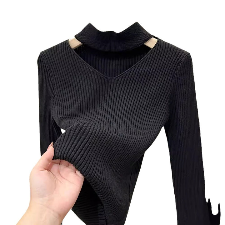 Elegant V-Neck Knit Sweater
