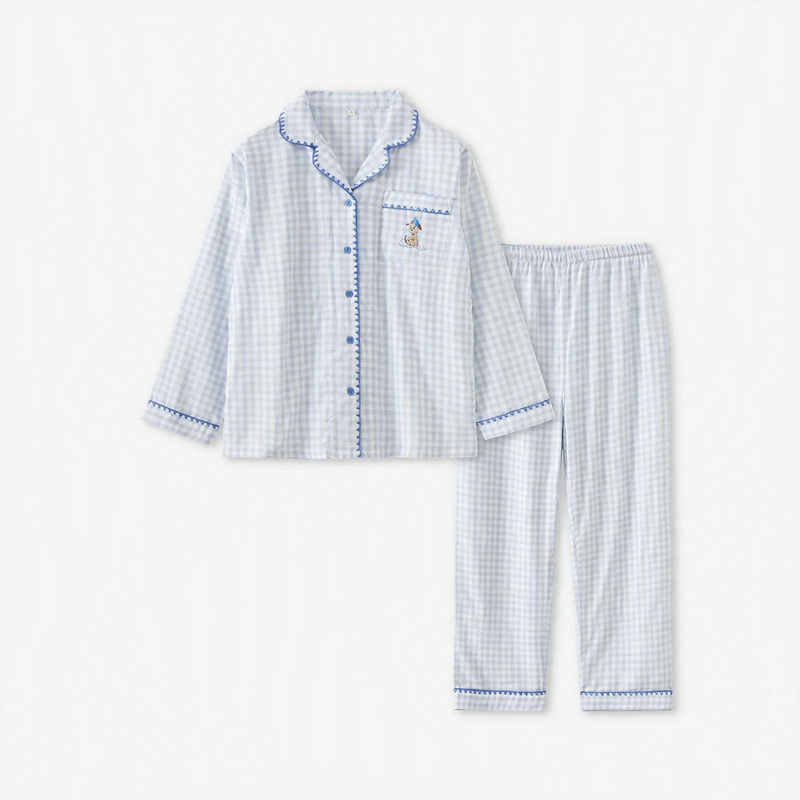 Cotton Pajama Set for Couples, Gauze Fabric
