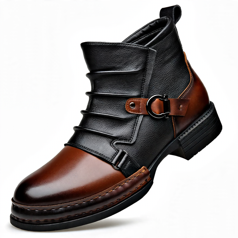 Men's Chelsea-style ankle boots with side zipper