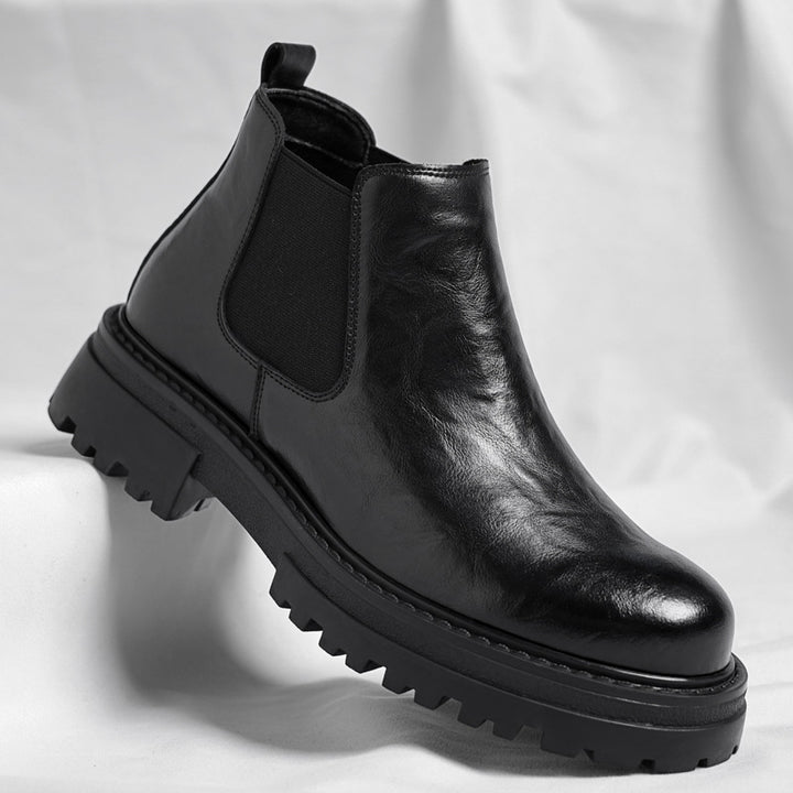 Men's Chelsea boots, lined, non-slip, synthetic leather