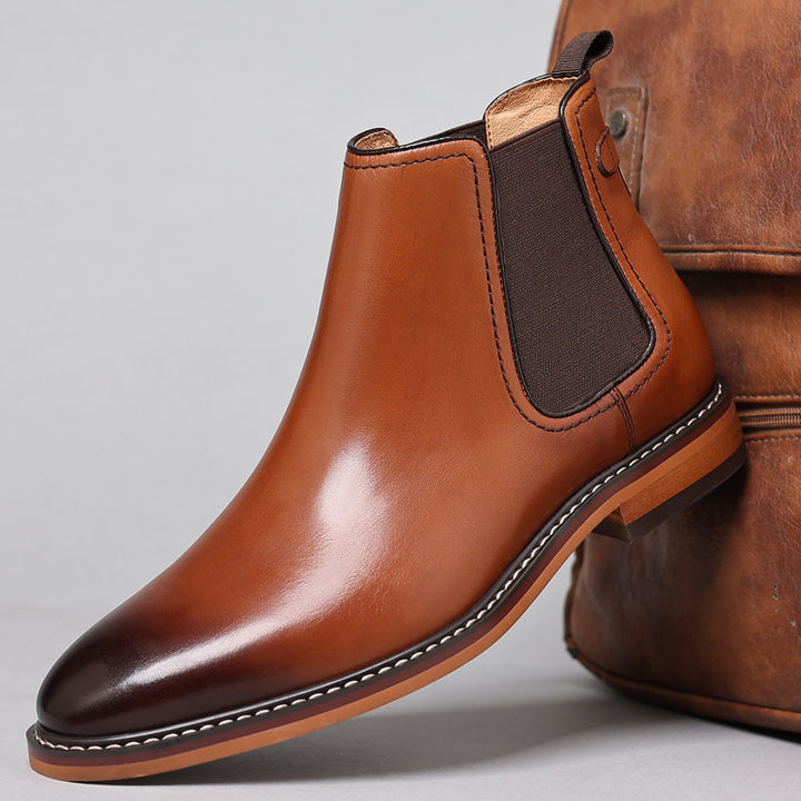 Men's Chelsea boots made of genuine leather