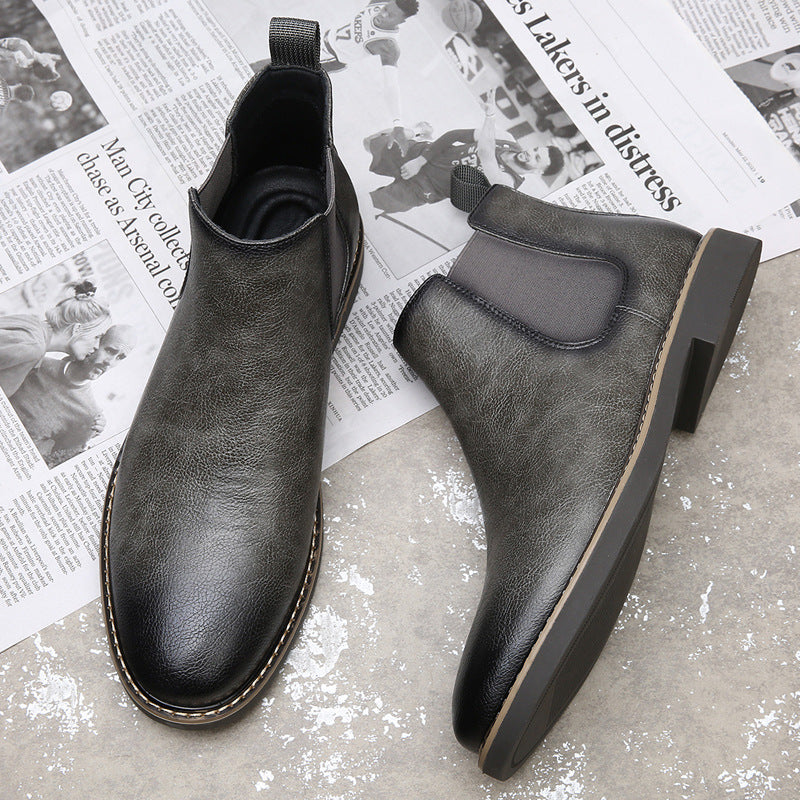 Men's Chelsea boots, vintage style, non-slip