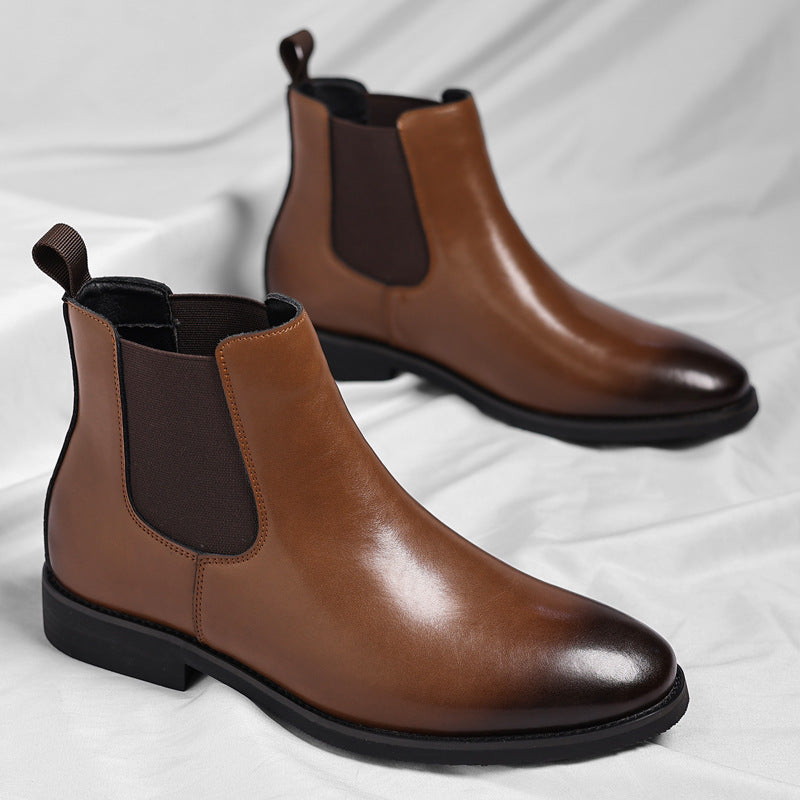 Classic men's Chelsea boots in retro style