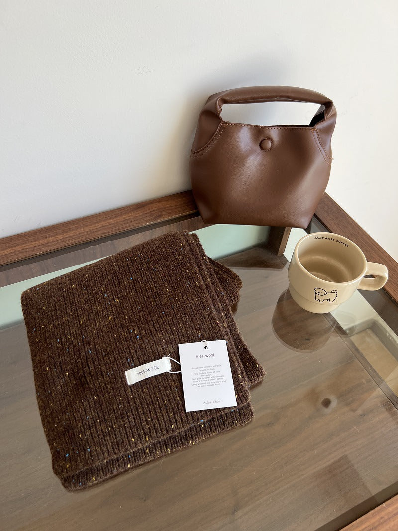Thicker merino wool knitted scarf
