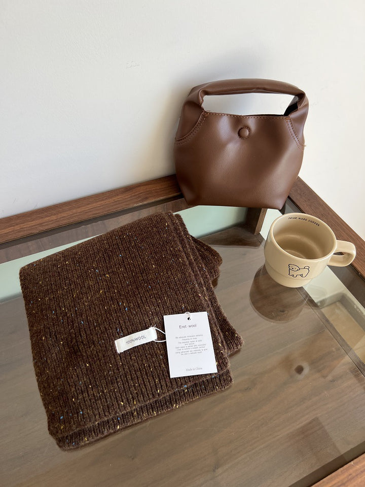 Thicker merino wool knitted scarf