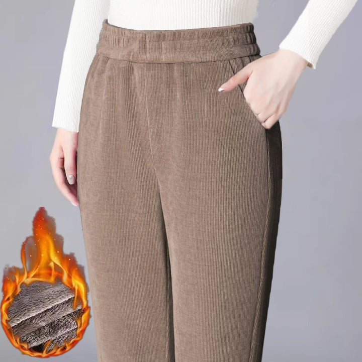 Padded Corduroy Harem Pants for Women, warm and comfortable