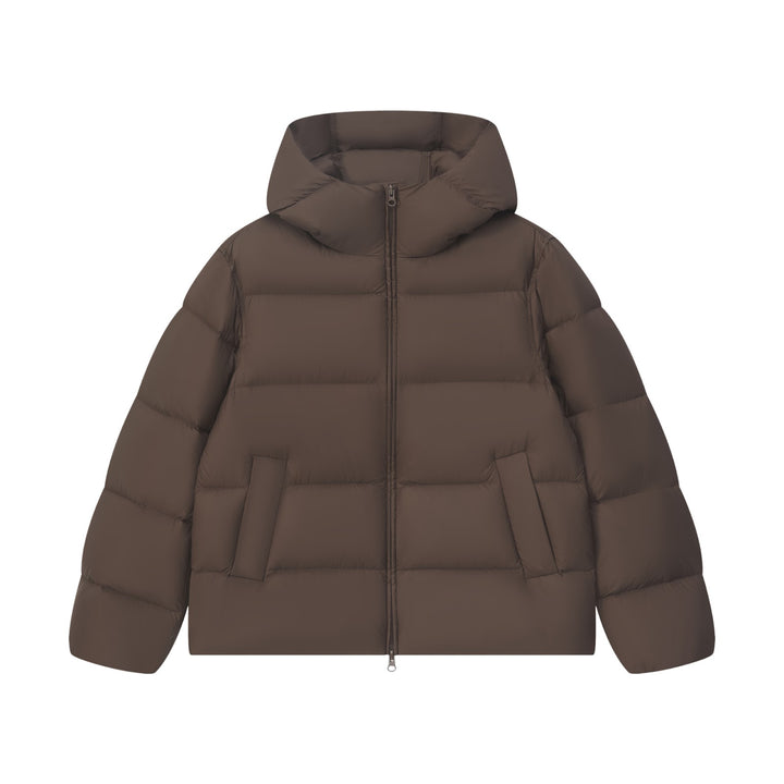 Light down jacket with hood