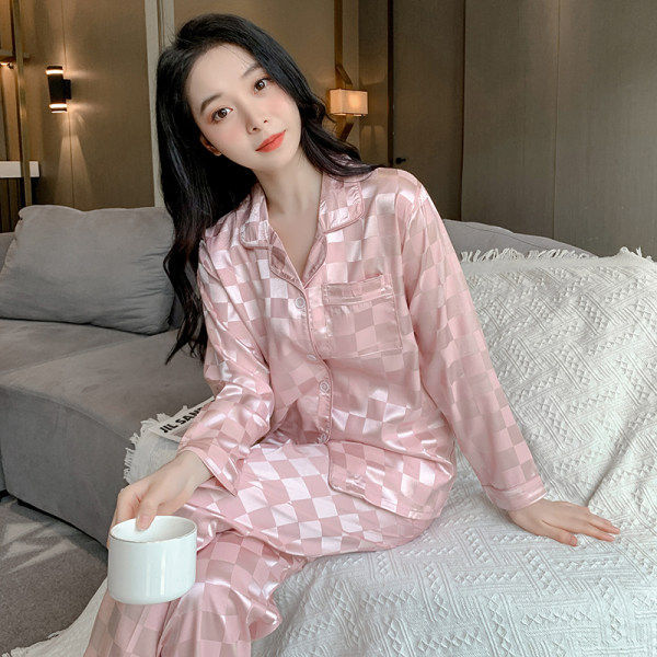Women's pajamas, long, checked