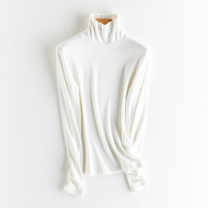 Women's Knit Under Shirt, Cashmere Blend, Various Collars