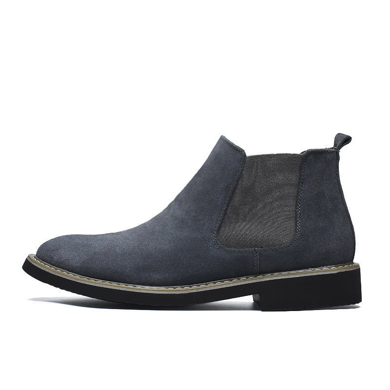 Men's Chelsea boots made of genuine leather, lined
