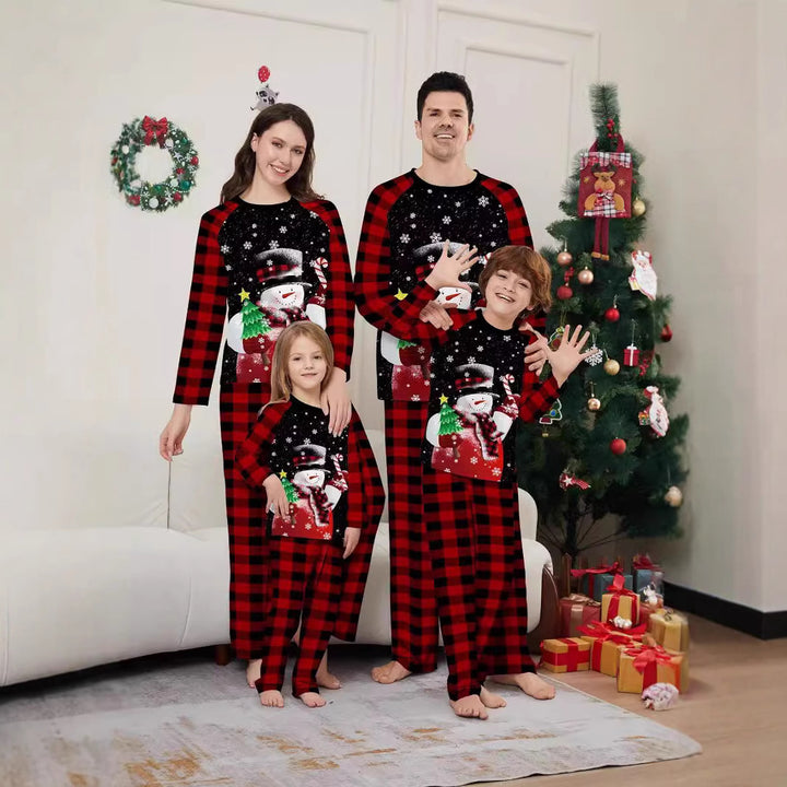 Family Pajama Set, Christmas Prints, Snowman & Candy Cane