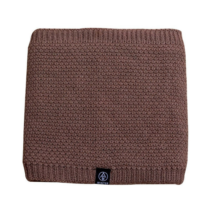 Knitted tubular scarf, lined