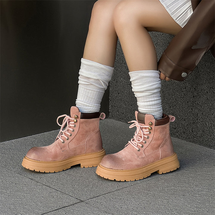 Padded men's work boots, vintage style