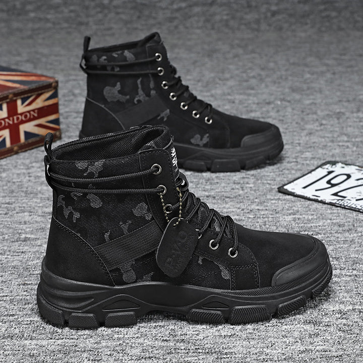 Men's Work Boots, Camouflage, Slip-resistant, Durable