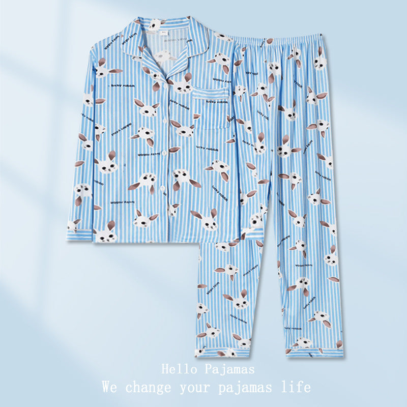 Women's pajamas, long, cartoon design