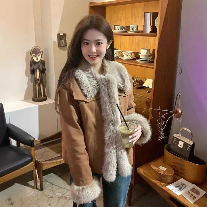 Padded jacket with contrast details