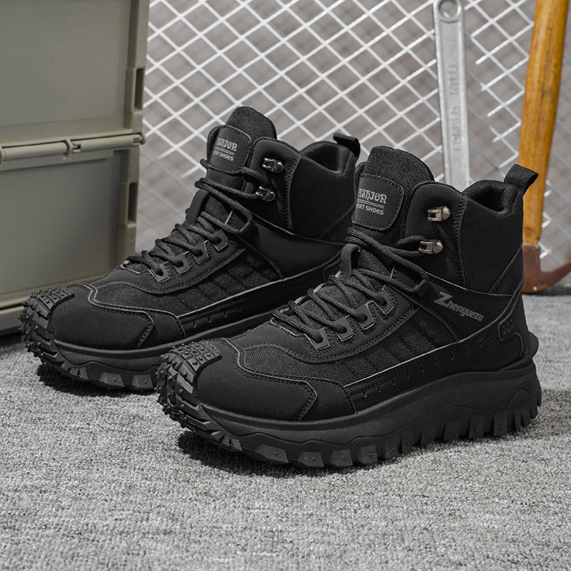 Men's High Top Boots, Platform Sole, Casual Style