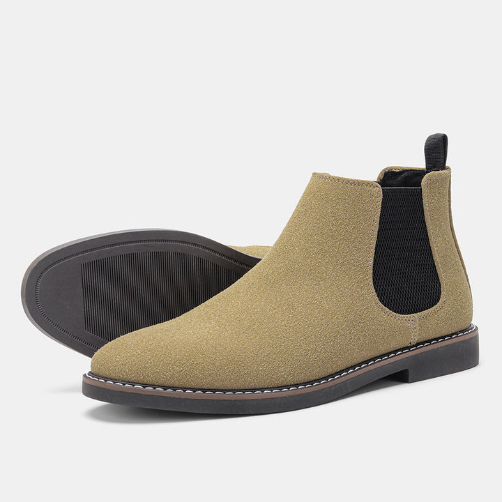 Men's Chelsea boots, PU leather, non-slip, low heel