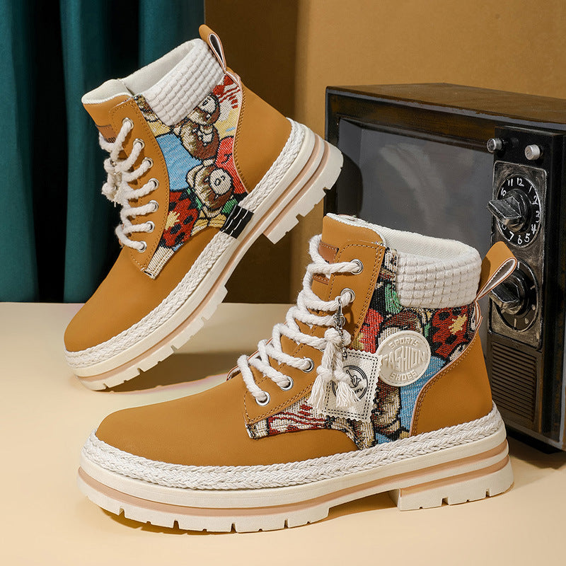 Men's High-Top Boots, PU Upper Material, Non-Slip