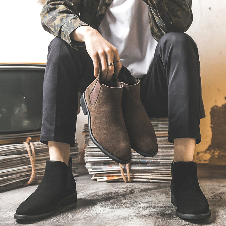 Men's Chelsea Boots, Leather, Lined, S18-J