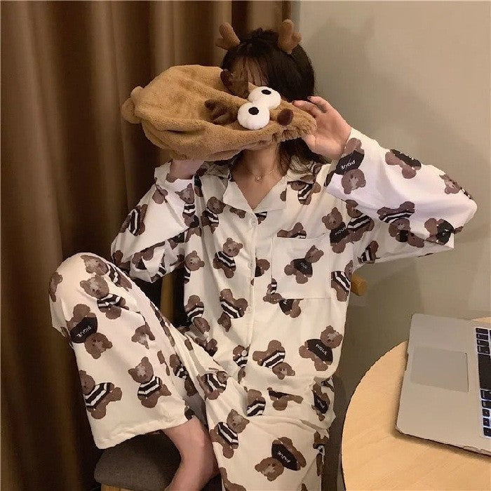 Women's Pajama Set, checked, long