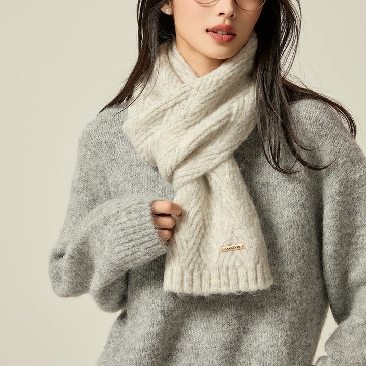 Women's scarf made of alpaca wool, 165x24cm