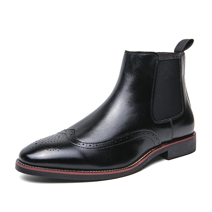 Padded Chelsea boots for men, synthetic leather