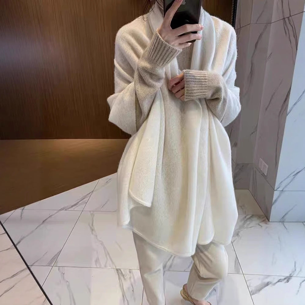 Wool scarf, 180x60cm, plain
