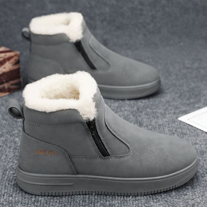 Padded men's winter boots, water-repellent