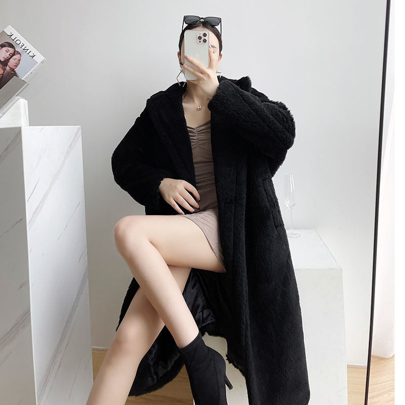 Women's Teddy Coat, long, Winter