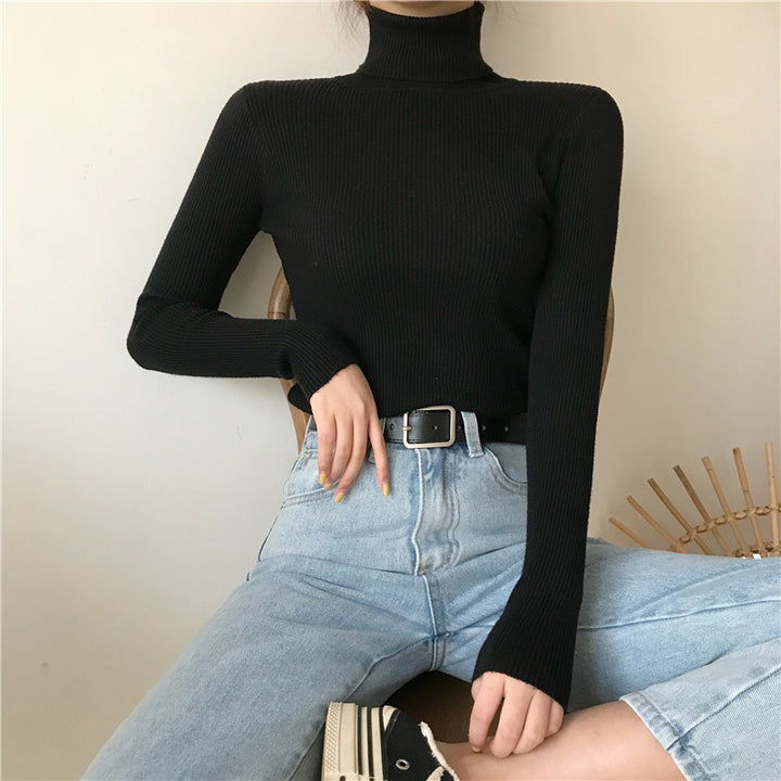Women's Turtleneck Sweater, Knit, Fitted