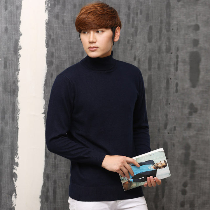 Men's Wool Sweater with Turtleneck
