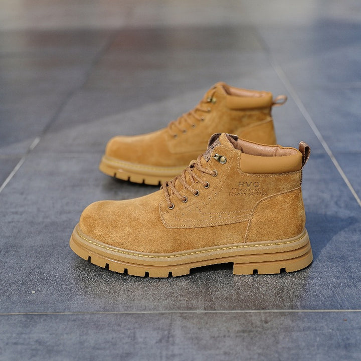 Robuste Lederstiefel, gefüttert, verschiedene Größen