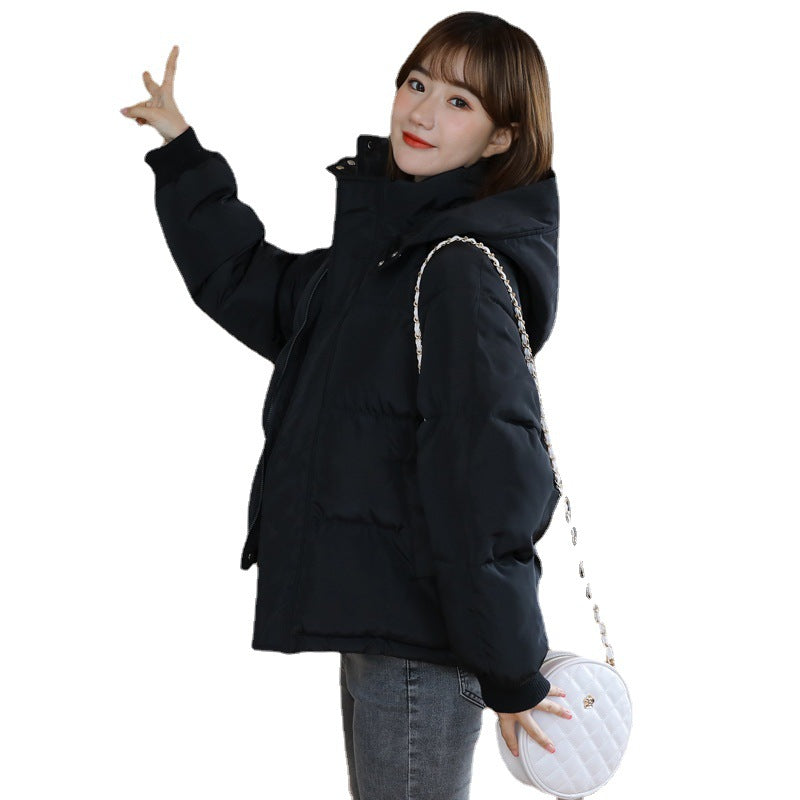 Short ladies' padded jacket, quilted, loose fit