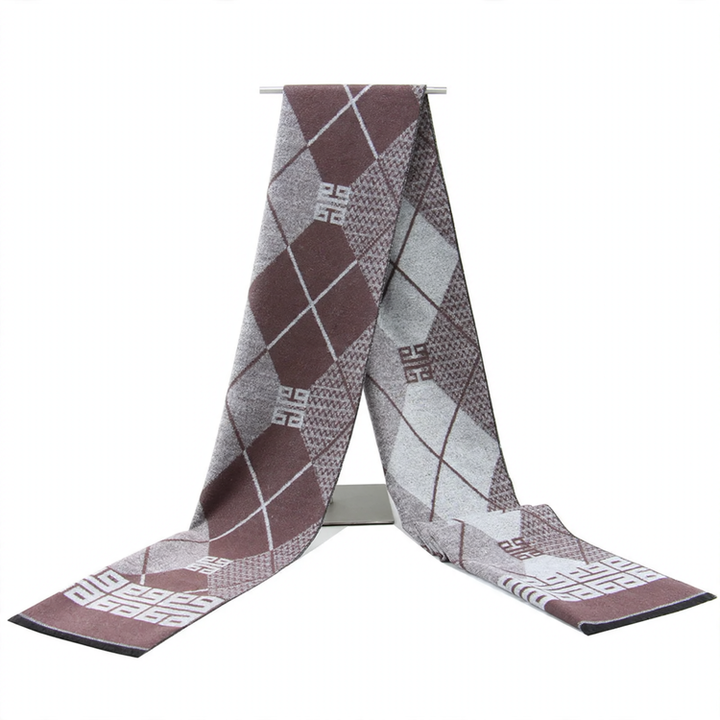 Classic checkered scarf for men