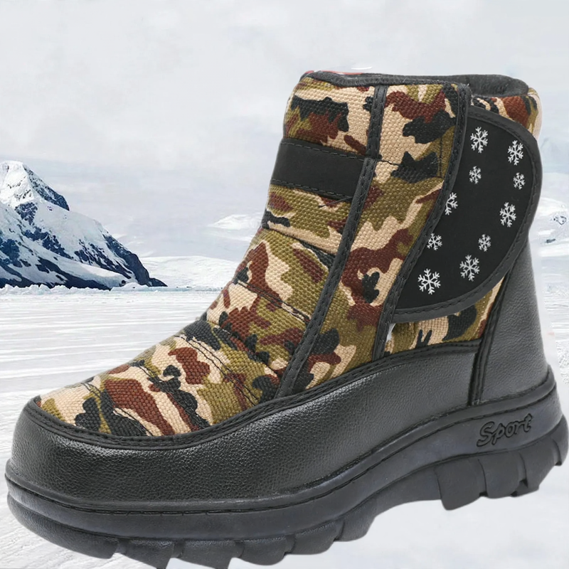 Insulated winter snow boots, water-repellent and non-slip