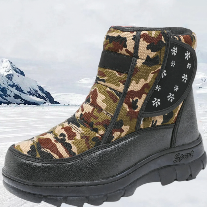 Insulated winter snow boots, water-repellent and non-slip