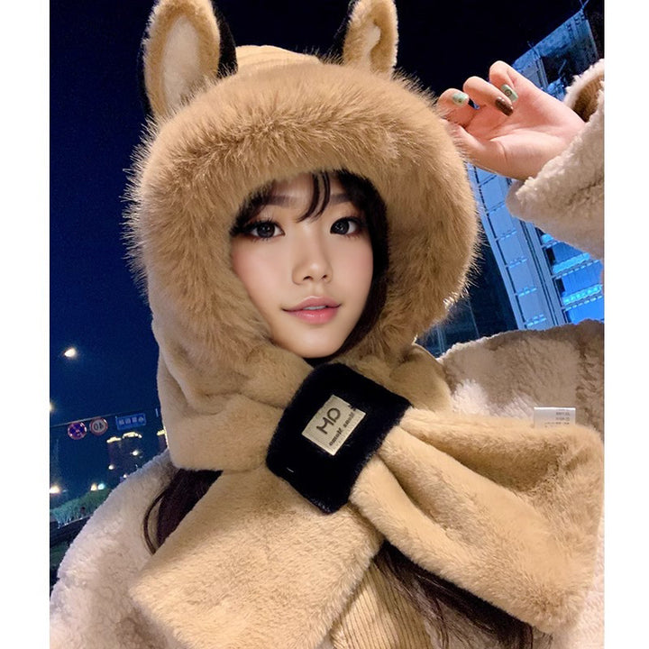 Plush Set: Hat, Scarf and Gloves in One