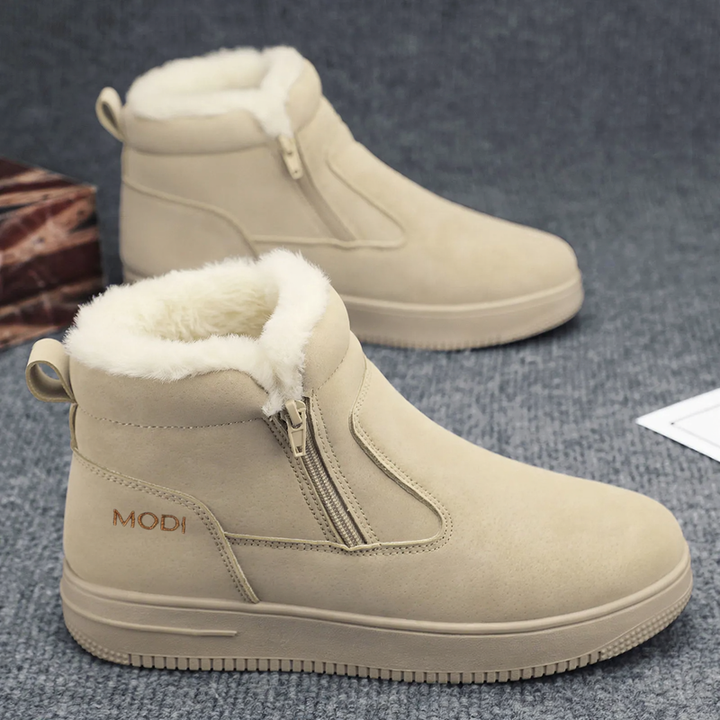 Padded men's winter boots, water-repellent