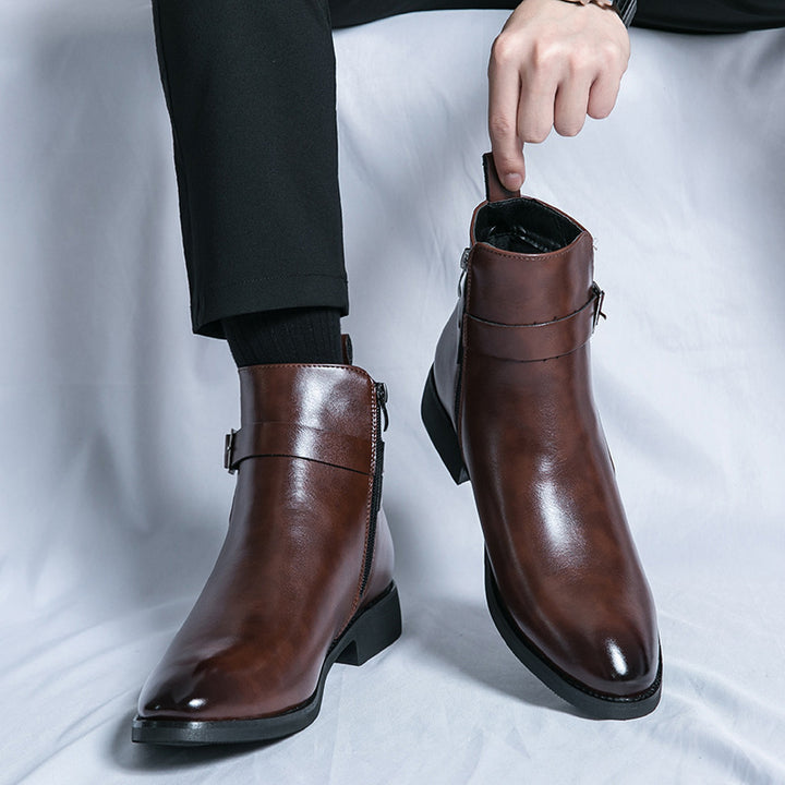 Men's ankle boots with zipper