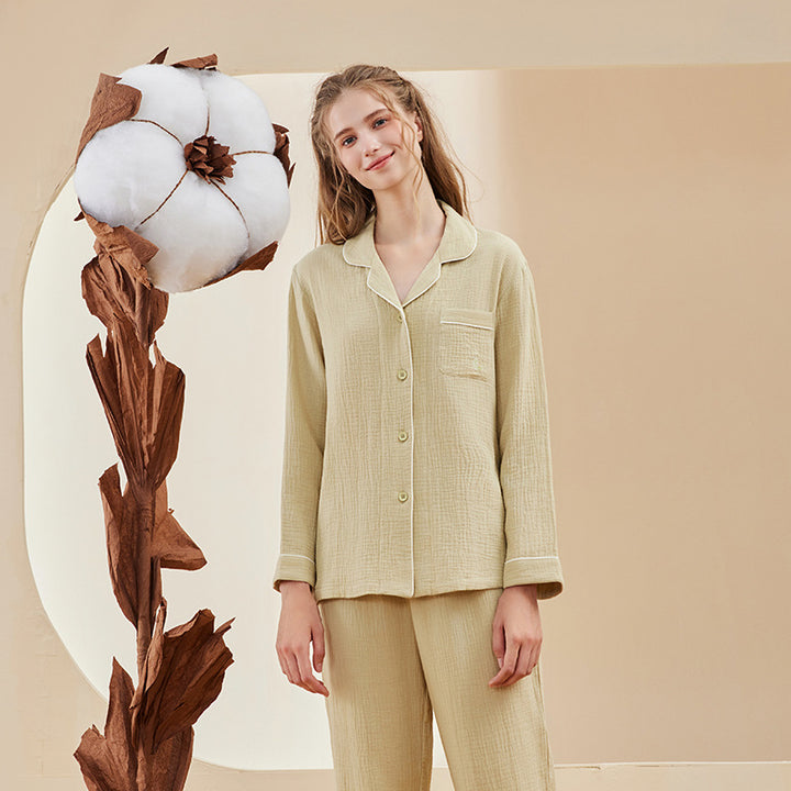 Cotton Muslin Pajama Set for Couples