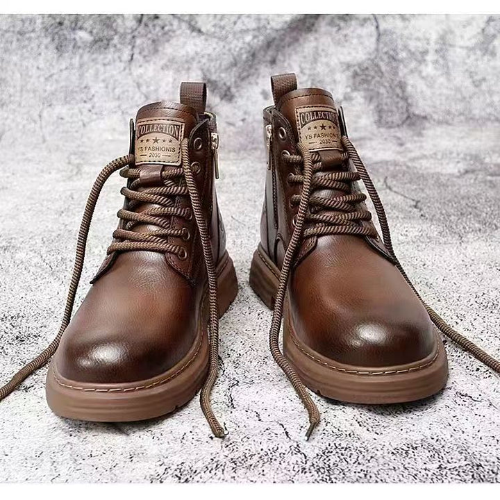Men's boots, lightweight, vintage style, lace-up boots