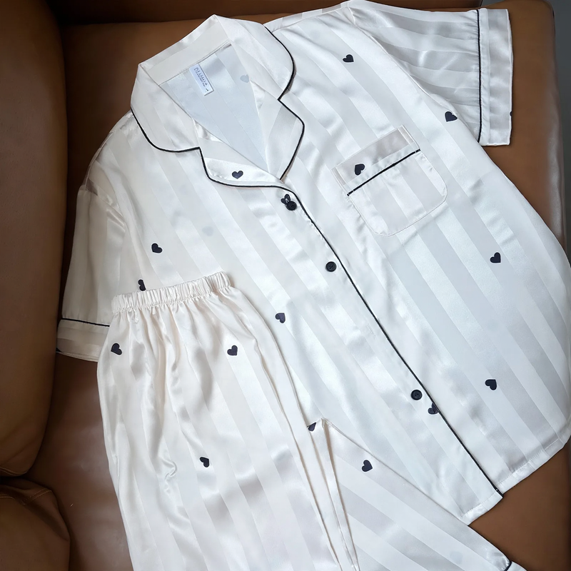 French ice silk set with integrated pads