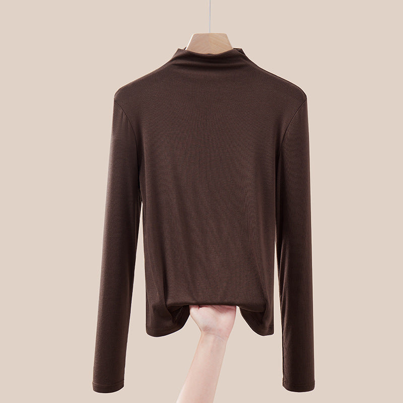 Thinner women's turtleneck sweater, long sleeve, knit