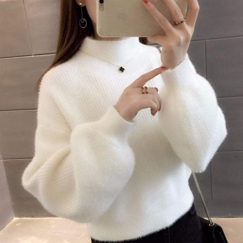 Women's Sweater, Short, Lantern Sleeves, Knit