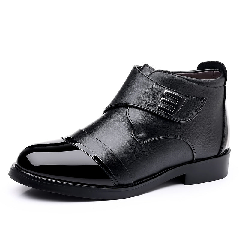 Padded men's winter boots, PU upper material