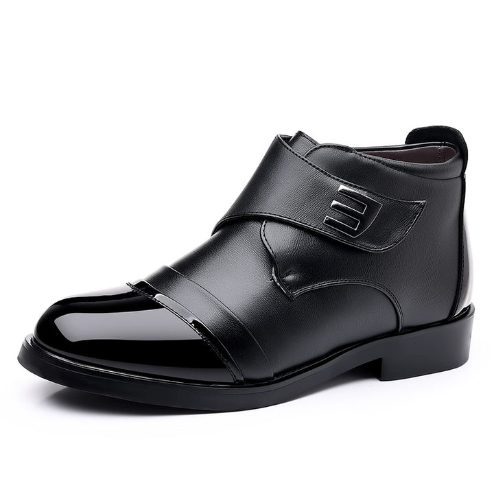Padded men's winter boots, PU upper material